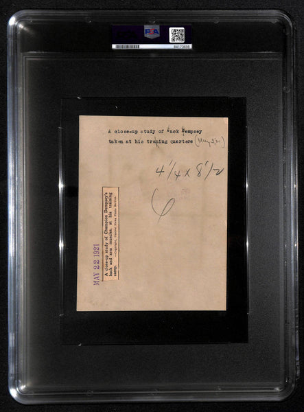 1921 Jack Dempsey Original Photograph. Type 1. Central News Photo. PSA Type 1 Image 2