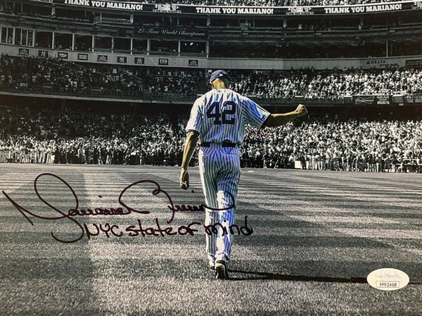 Mariano Rivera Signed 11x14 DiMaggio Quote Photo, Insc. "NYC State of Mind". JSA Image 2