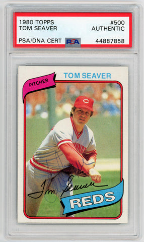 1980 Topps Tom Seaver Signed. #500 PSA Image 1