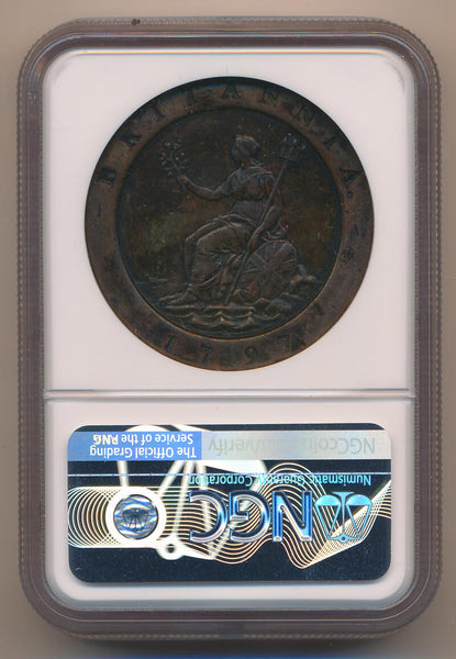 1797 SOHO Great Britain 2 Pence. NGC XF Details Image 2