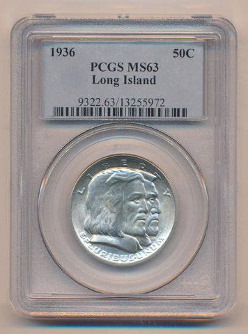 1936 Long Island Commemorative Half Dollar, PCGS MS63