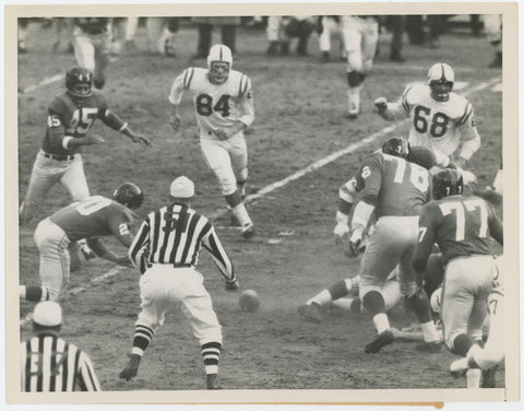 The Greatest Game Ever Photo w/ Original Caption. NFL Championship Game 1958.  Image 1