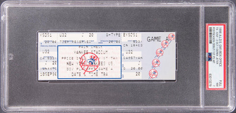 Derek Jeter 1996 ALDS Game 1 Full Ticket Playoff Debut 1st Hit. Finest Known, PSA NM 7 Image 1