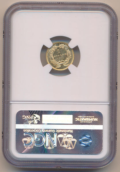 1874 $1 Dollar Gold. Type 3. NGC MS64 Image 2