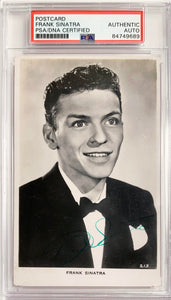 Vintage Frank Sinatra Signed Photo Postcard. Auto PSA Image 1