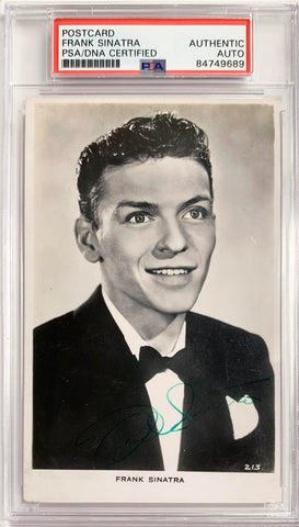 Vintage Frank Sinatra Signed Photo Postcard. Auto PSA Image 1
