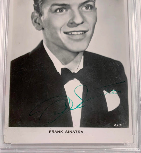 Vintage Frank Sinatra Signed Photo Postcard. Auto PSA Image 2