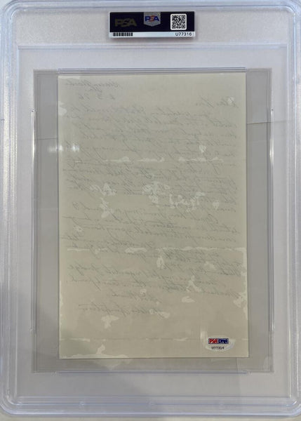 Freddie Lindstrom Rare Handwritten Letter 1976. PSA Image 2