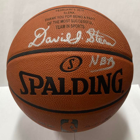David Stern Signed NBA Basketball. Auto PSA Image 1