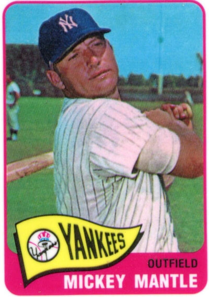 1996 Mickey Mantle 1965 Topps #350 Porcelain RP. Limited Edition A248 Image 1