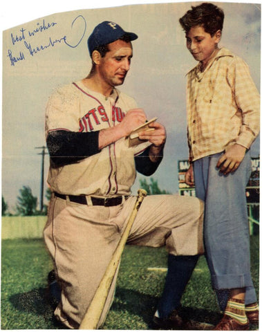 Hank Greenberg Signed Inscribed "Best Wishes" Newspaper Clipping. Auto JSA Image 1