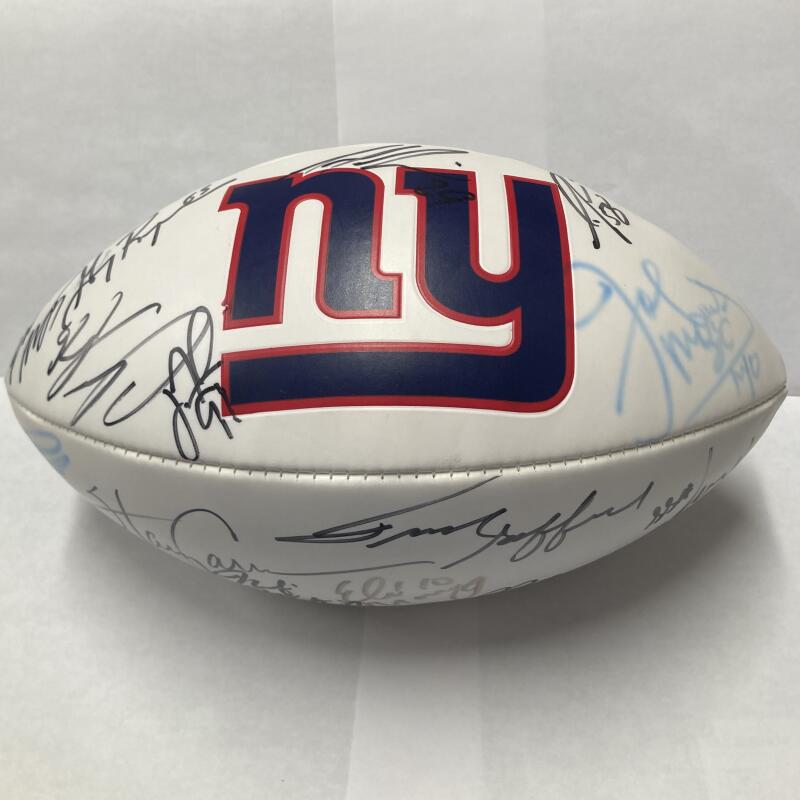 2007 New York Giants Super Bowl XLII Championship Team Signed Ball. Auto JSA Image 1