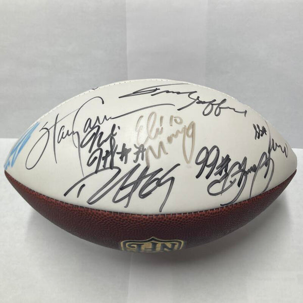 2007 New York Giants Super Bowl XLII Championship Team Signed Ball. Auto JSA Image 2