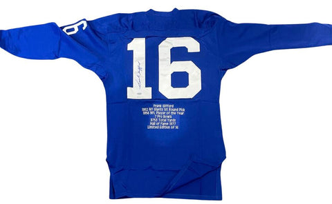 NY Giants Frank Gifford Signed Mitchell & Ness Jersey. Auto Steiner  Image 1