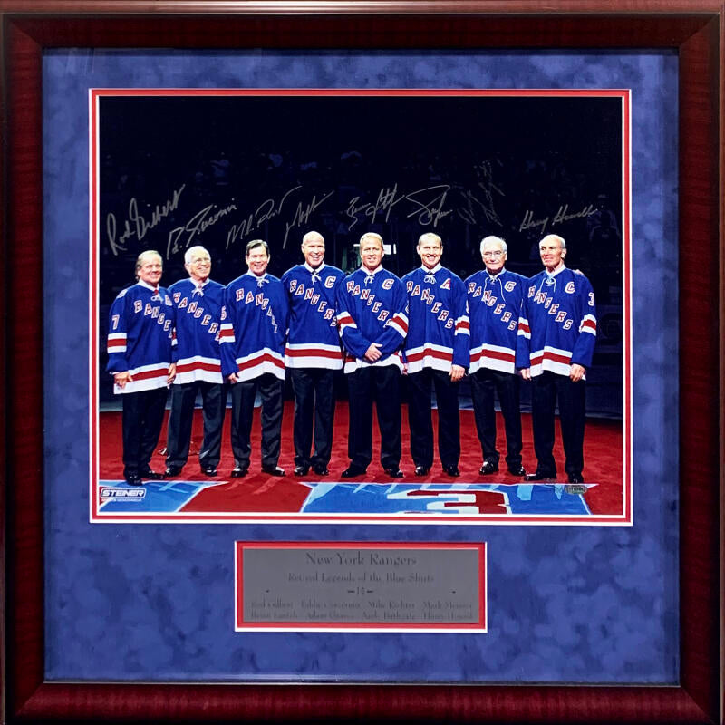 1994 NY Rangers All Star Game Signed 16x20 photo framed 4 auto Messier  Steiner
