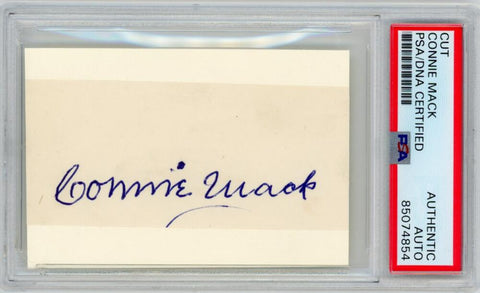 Connie Mack Signed Vintage Cut. Mint Auto PSA Image 1