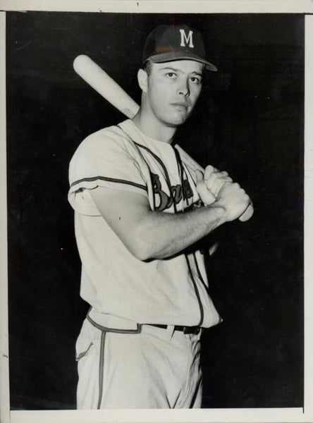 Eddie Mathews Type 1 Original Photo, 7x9. 1957 World Series. PSA Image 3