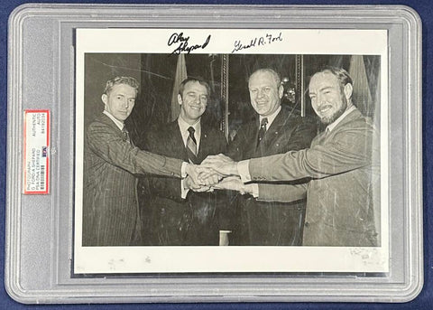 Gerald Ford & Alan Shepard Multi-Signed Photograph. PSA Image 1