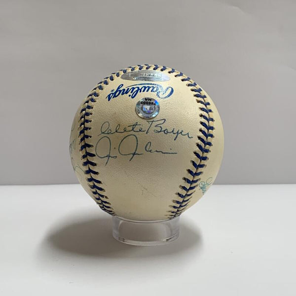 Joe DiMaggio Day 1999 NY Yankees Greats Multi-Signed Baseball. Auto Steiner Image 3