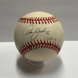 Howard Johnson Single Signed Baseball. Auto JSA Image 1