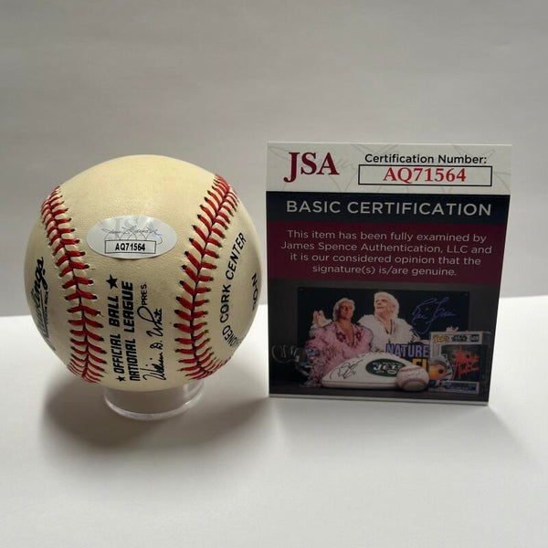 Howard Johnson Single Signed Baseball. Auto JSA Image 3