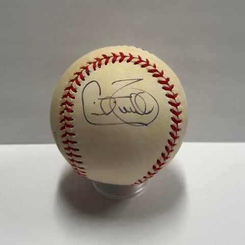 Cecil Fielder Single Signed Baseball. Auto JSA Image 1