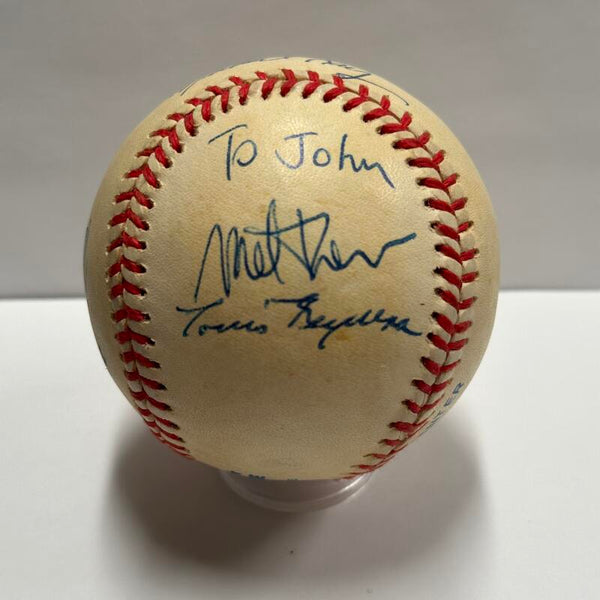 Michael Kay, Mel Rosenwasser, Louis Requena, Deb Kaufman Multi Signed Baseball. Auto JSA Image 3