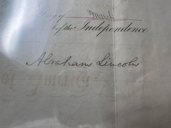 Abraham Lincoln Signed Document. IRS Appointment. JSA Image 2