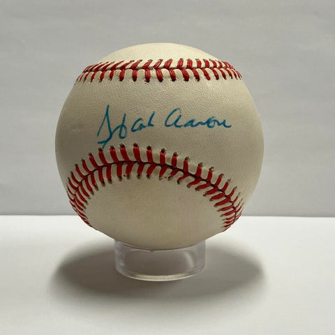 Hank Aaron Single Signed Early 1990's Mint Baseball. Auto JSA Image 1