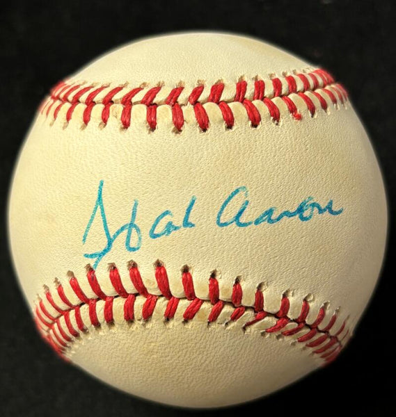 Hank Aaron Single Signed Early 1990's Mint Baseball. Auto JSA Image 3