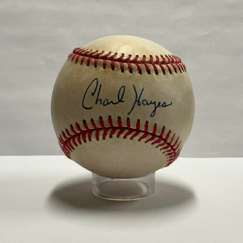 Charlie Hayes Single Signed 1990s Baseball. Auto JSA Image 1