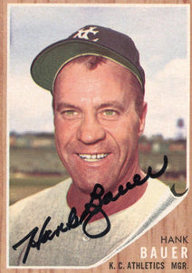 1962 Topps Signed Hank Bauer Auto #463. Image 1