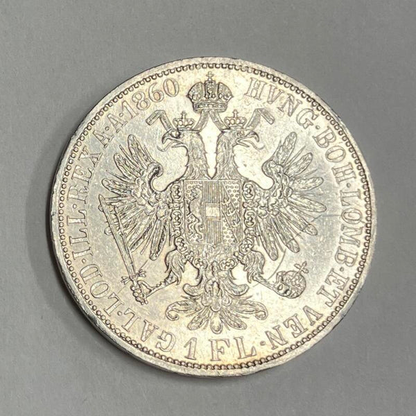1860 Hungary Silver. 1 Florin Image 2