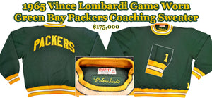 1965 Vince Lombardi Green Bay Packers Game Worn Sweater