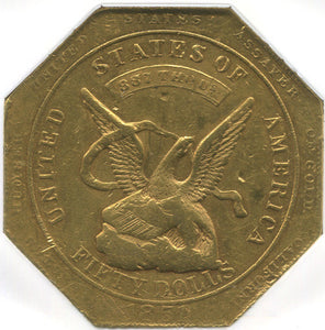 Coin Stories - The 1851 Augustus Humbert $50 Gold Ingot Slug