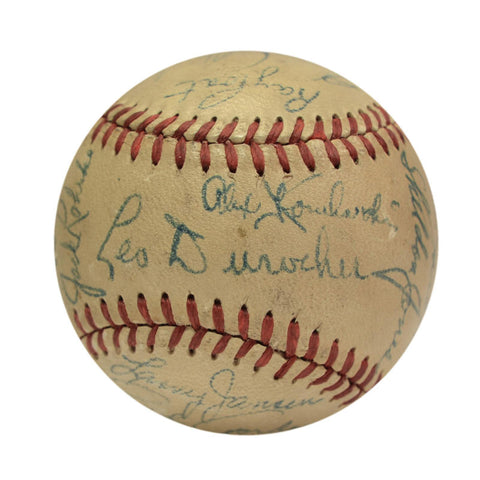 1948 New York Giants Team Signed Baseball. JSA Image 1