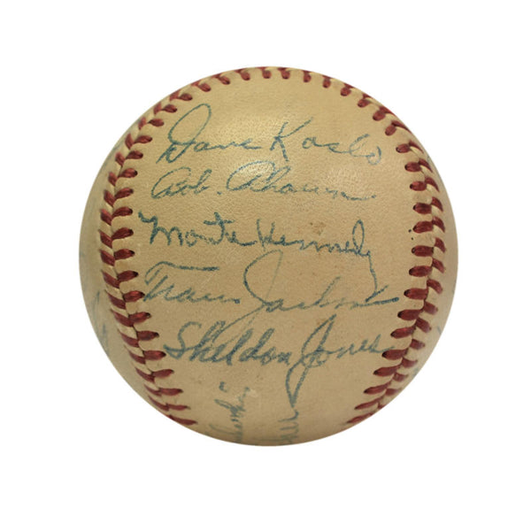 1948 New York Giants Team Signed Baseball. JSA Image 2