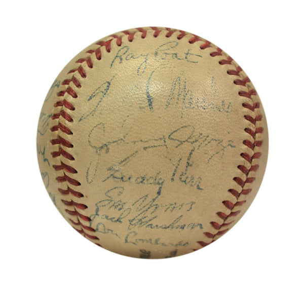 1948 New York Giants Team Signed Baseball. JSA Image 4