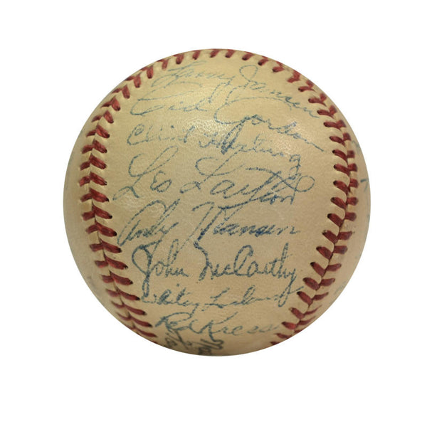1948 New York Giants Team Signed Baseball. JSA Image 5