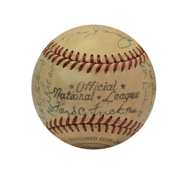 1948 New York Giants Team Signed Baseball. JSA Image 6