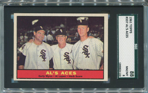 1961 Topps Al's Aces  #337. SGC 88 NM/MT 8. Chicago White Sox Image 1