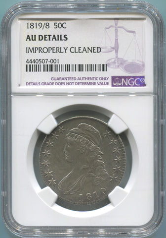 1819/8 Bust Half Dollar, NGC AU Details Image 1