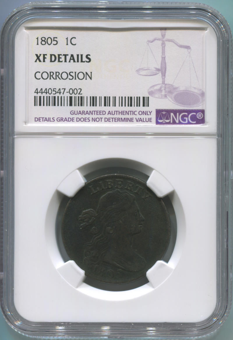 1805 Large Cent, NGC XF Details Image 1