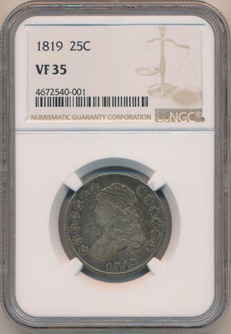1819 Capped Bust Quarter, NGC VF35 Image 1