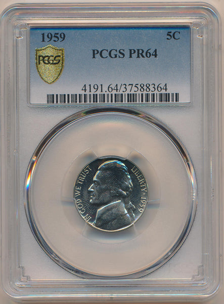 1959 Proof Jefferson Nickel. PCGS PR64
