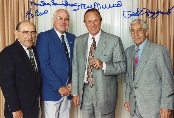 Berra, Snider, Musial, Rizzuto Signed Photograph. PSA Image 1