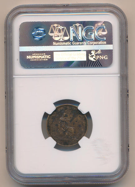 1860 Great Britain 1/4 Penny, NGC AU Details. Image 2