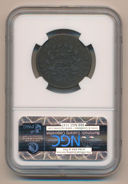1798 2nd Hair Large Cent, S-172. NGC XF Details Image 2