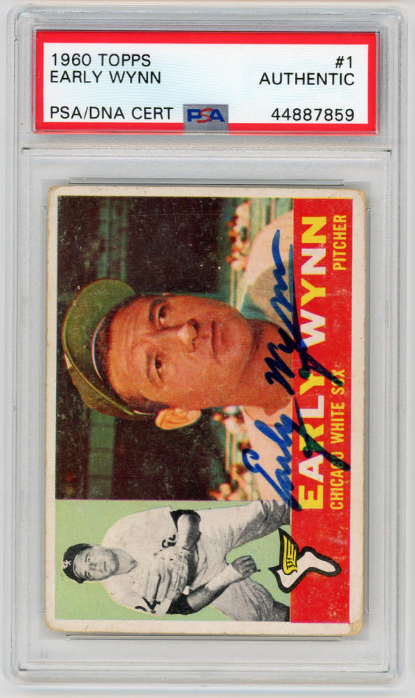 1960 Topps Early Wynn Signed. #1 PSA Image 1