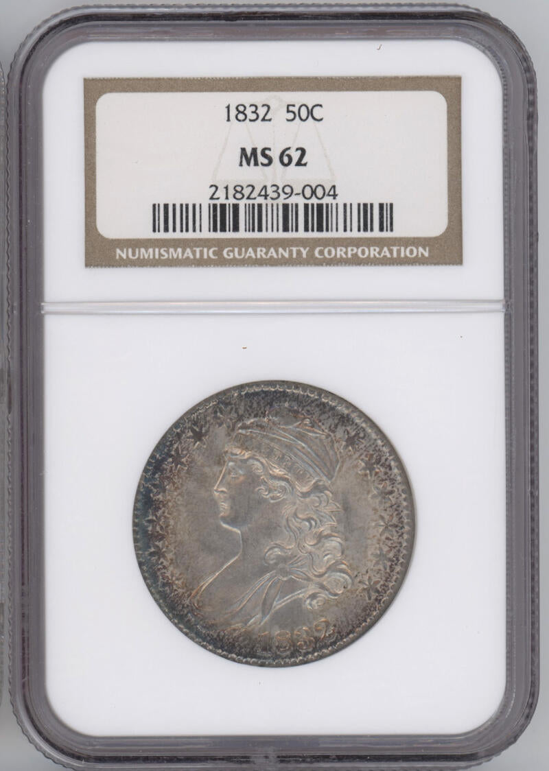 1832 Capped Bust Silver Half Dollar. NGC MS62 Image 1